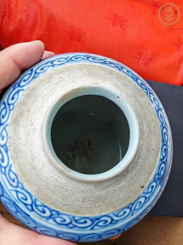 古玩陶瓷囍字紋青花罐真品鑒賞圖