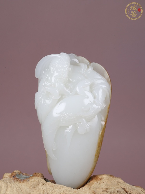 古玩玉器崔磊作品——和田玉《鶴贊》真品鑒賞圖