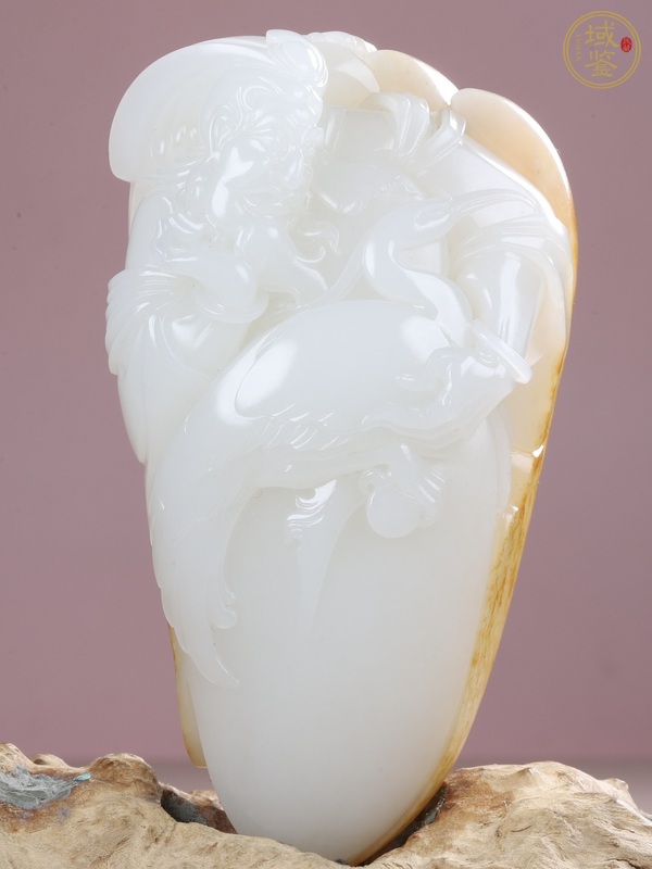 古玩玉器崔磊作品——和田玉《鶴贊》真品鑒賞圖