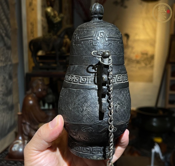 古玩銅器提梁壺真品鑒賞圖