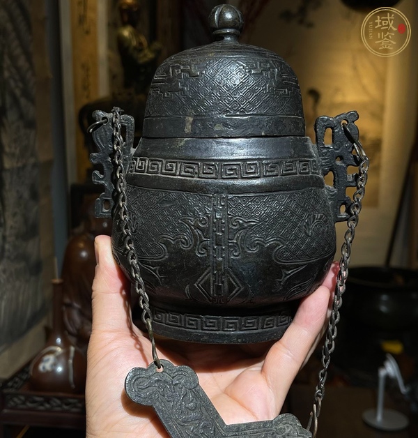 古玩銅器提梁壺真品鑒賞圖