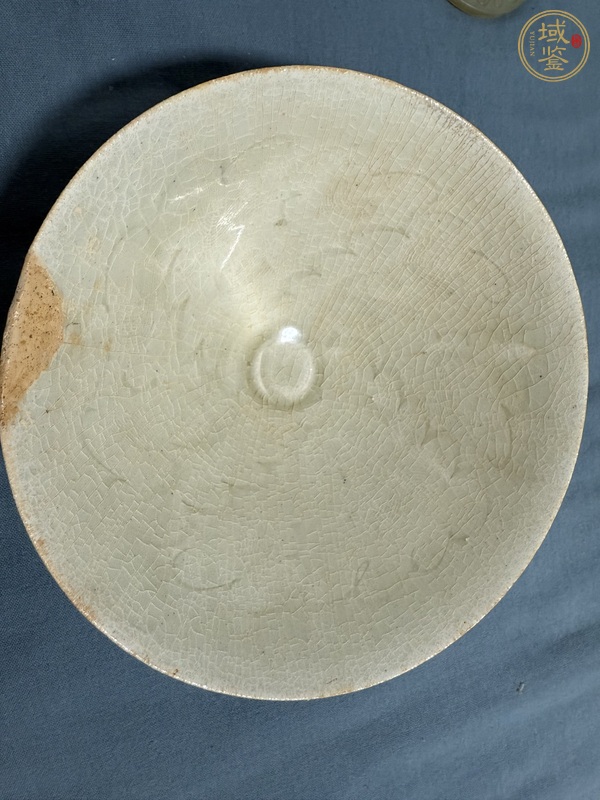 古玩陶瓷青白釉刻花斗笠碗真品鑒賞圖