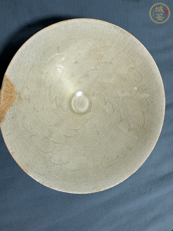 古玩陶瓷青白釉刻花斗笠碗真品鑒賞圖