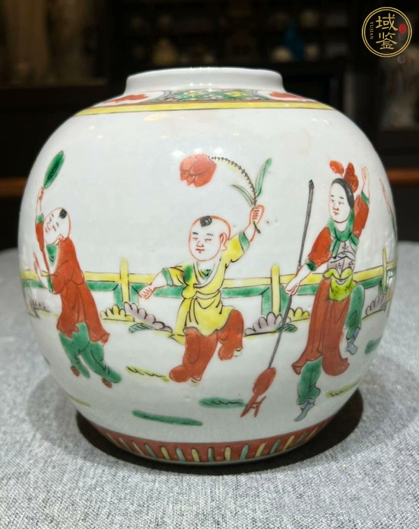 古玩陶瓷五彩罐真品鑒賞圖