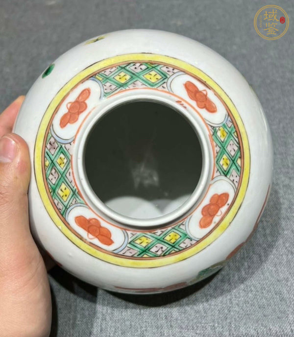 古玩陶瓷五彩罐真品鑒賞圖