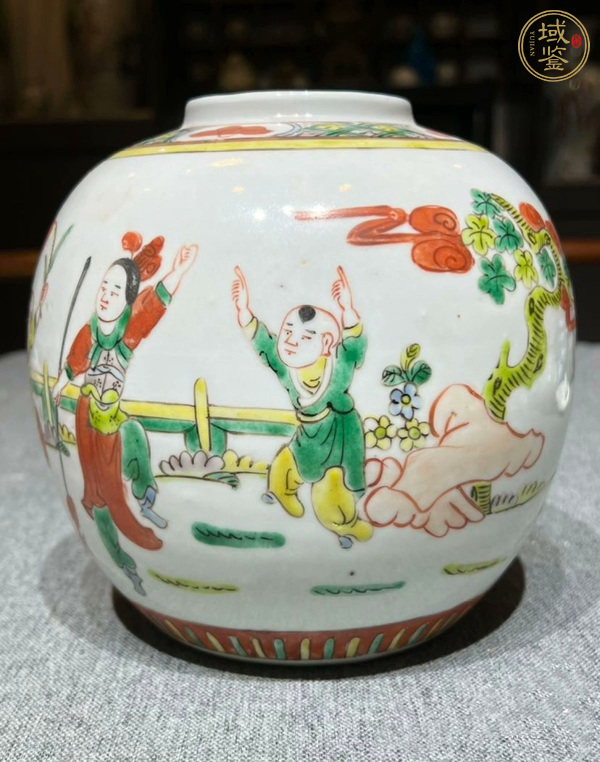 古玩陶瓷五彩罐真品鑒賞圖