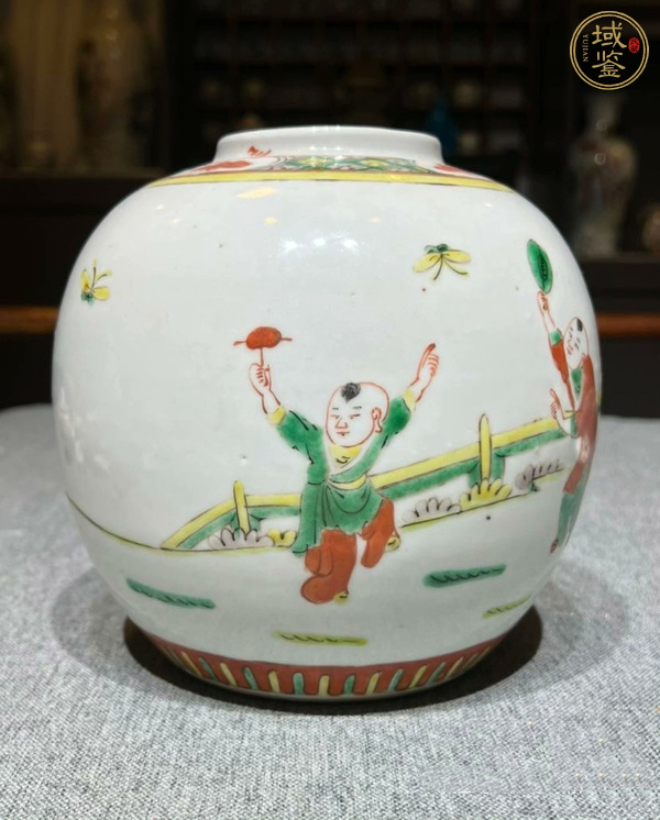 古玩陶瓷五彩罐真品鑒賞圖