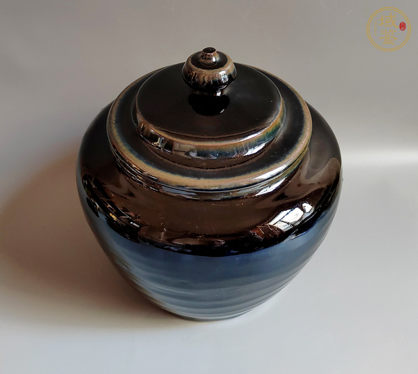 古玩陶瓷黑釉蓋罐真品鑒賞圖