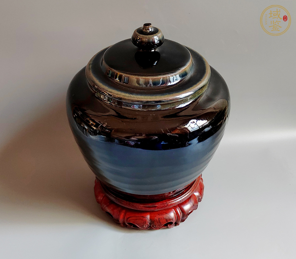 古玩陶瓷黑釉蓋罐真品鑒賞圖