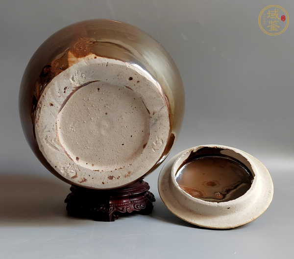 古玩陶瓷紫金釉蓋罐真品鑒賞圖