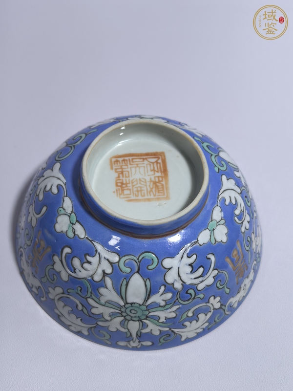 古玩陶瓷福壽紋粉彩碗真品鑒賞圖