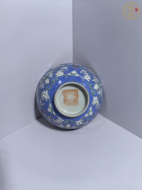 古玩陶瓷福壽紋粉彩碗真品鑒賞圖