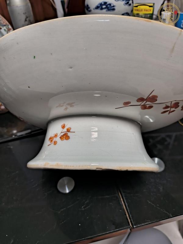 古玩陶瓷民國粉彩供盤真品鑒賞圖