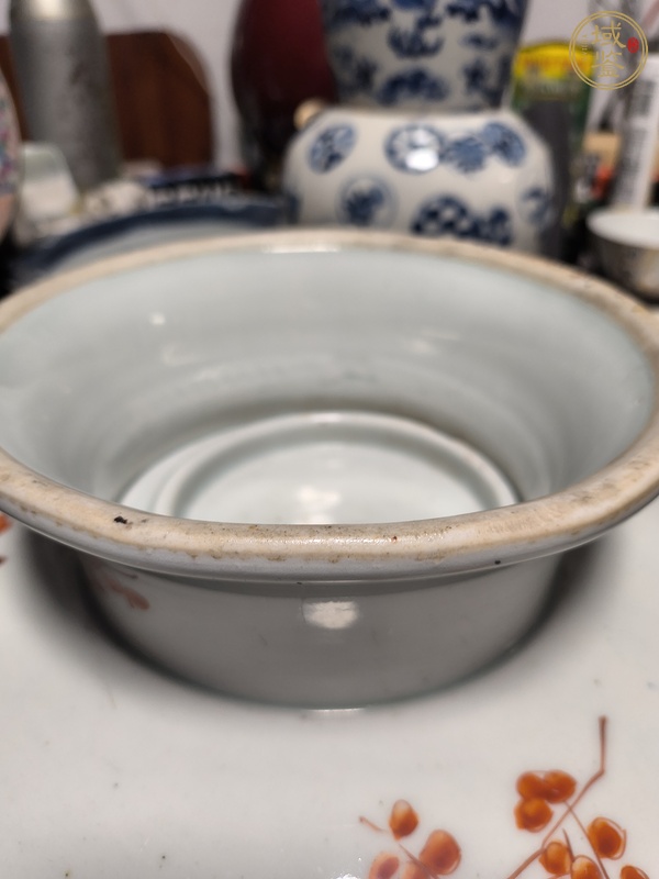 古玩民國粉彩供盤真品鑒賞圖