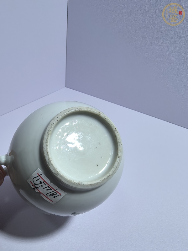 古玩陶瓷花卉紋廣彩奶壺真品鑒賞圖