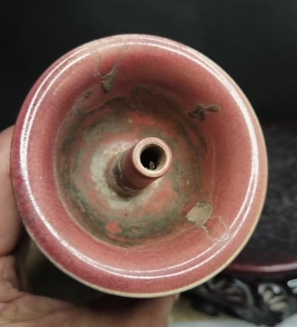 古玩陶瓷民國時期粉紅釉燭臺拍賣，當前價格0元