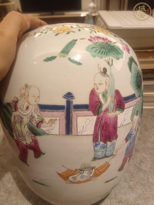 古玩陶瓷粉彩冬瓜罐真品鑒賞圖