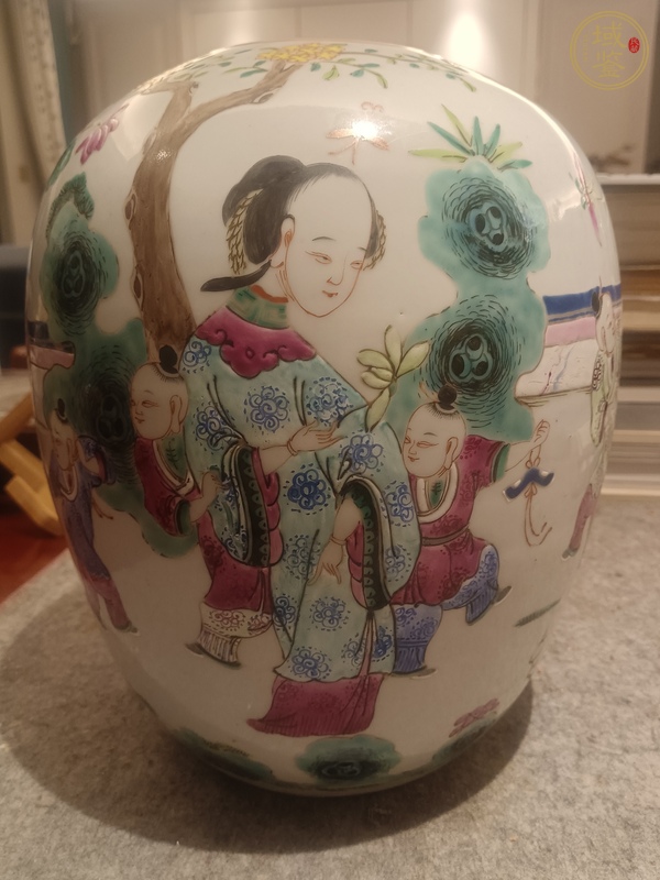 古玩陶瓷粉彩冬瓜罐真品鑒賞圖