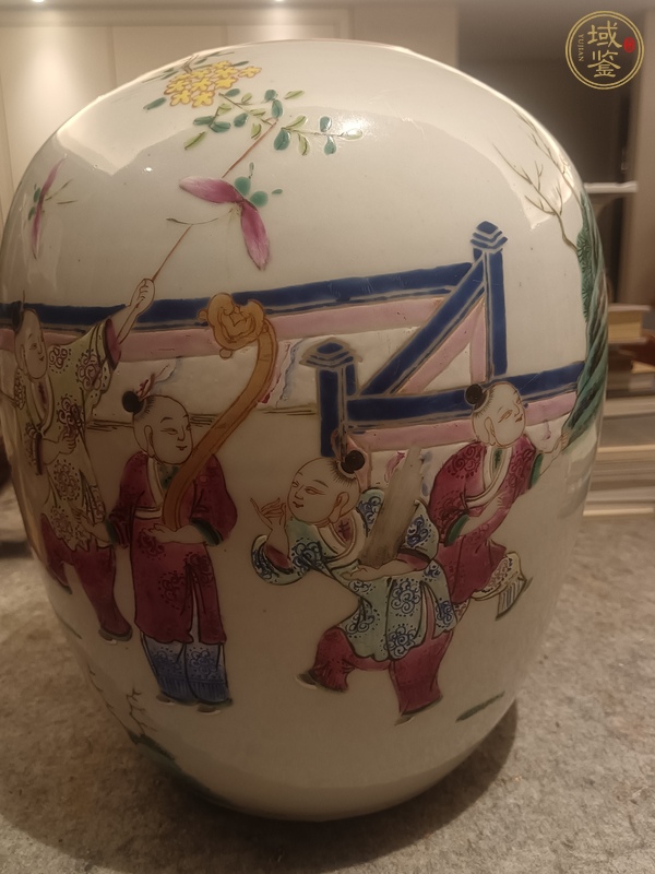 古玩陶瓷粉彩冬瓜罐真品鑒賞圖