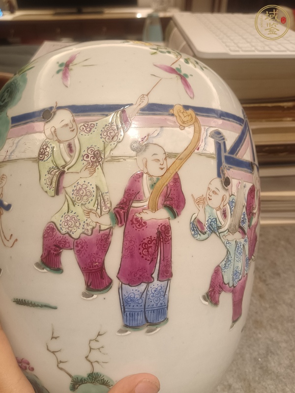 古玩陶瓷粉彩冬瓜罐真品鑒賞圖