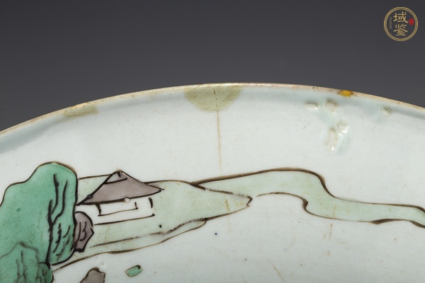 古玩陶瓷清康熙·五彩西廂記人物紋大盤真品鑒賞圖