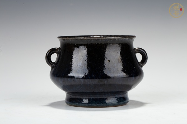 古玩清晚·窯變釉雙耳爐真品鑒賞圖