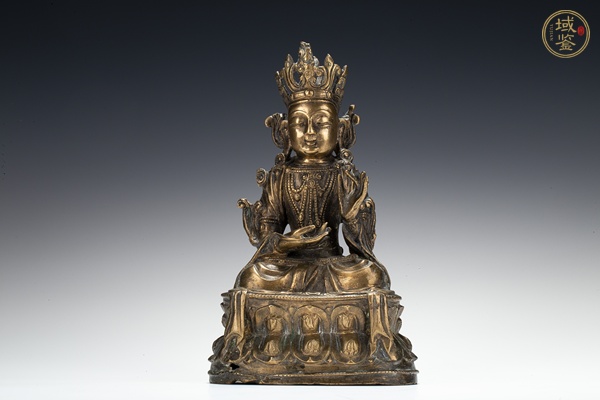 古玩明代·銅地藏王菩薩造像真品鑒賞圖