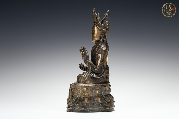 古玩銅器明代·銅地藏王菩薩造像真品鑒賞圖