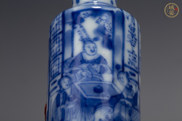 古玩陶瓷清晚·青花人物故事紋鼻煙壺真品鑒賞圖