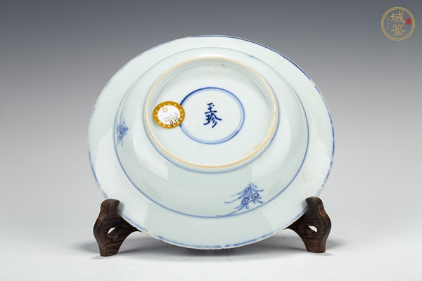 古玩陶瓷清康熙·青花西廂記草橋驚夢(mèng)圖折沿盤真品鑒賞圖