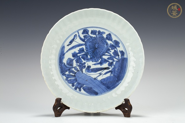 古玩明晚·青花花鳥(niǎo)紋花口盤(pán)真品鑒賞圖