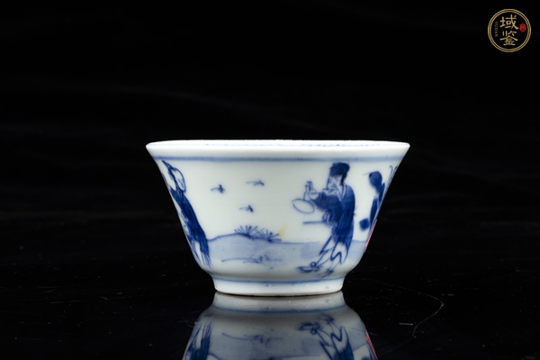 古玩清康熙·青花人物紋杯真品鑒賞圖