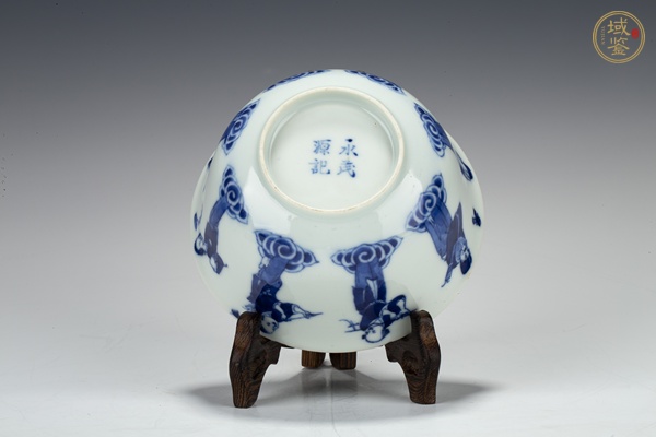 古玩陶瓷清光緒·青花八仙人物紋蓋碗真品鑒賞圖