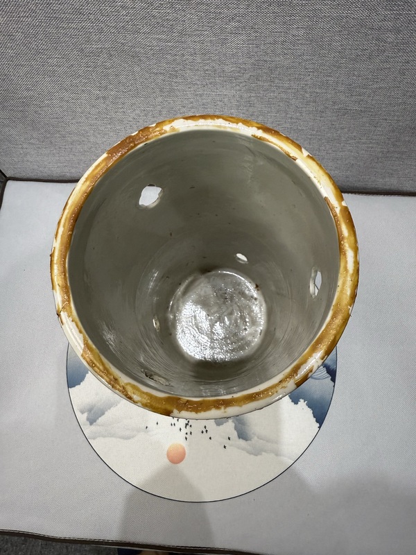 古玩陶瓷淺絳彩花鳥紋帽筒拍賣，當(dāng)前價格5800元