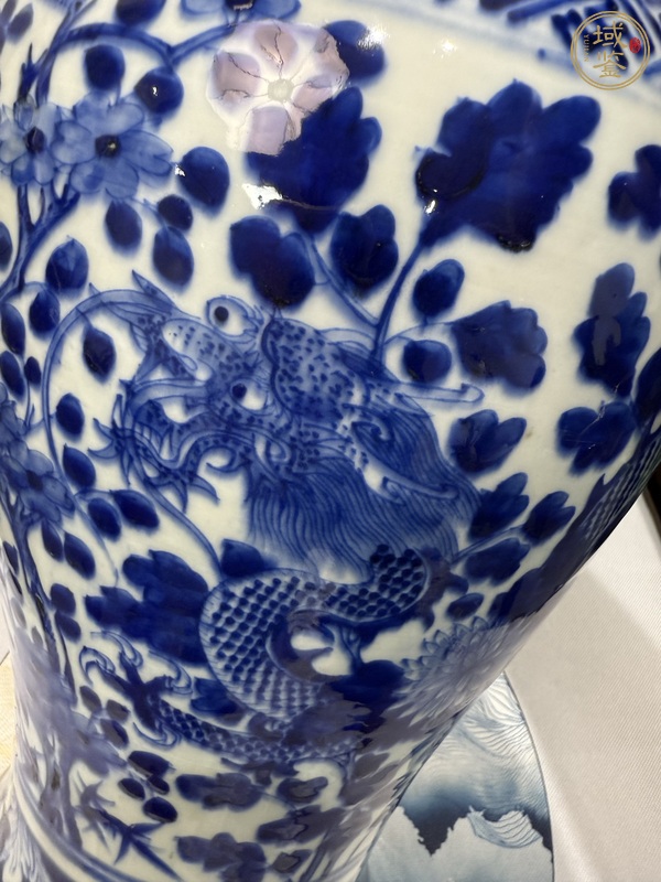 古玩陶瓷花間龍紋雞腿瓶真品鑒賞圖