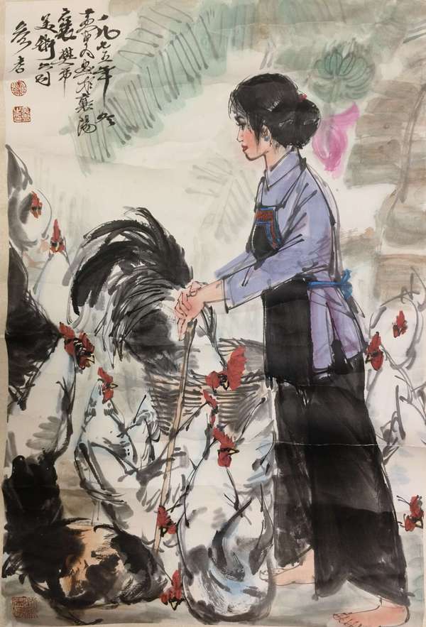 古玩字畫黃胄拍賣,當前價格300000元