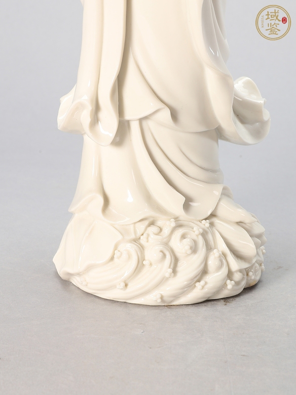 古玩陶瓷80～90年代德化窯寶瓶觀音塑像真品鑒賞圖