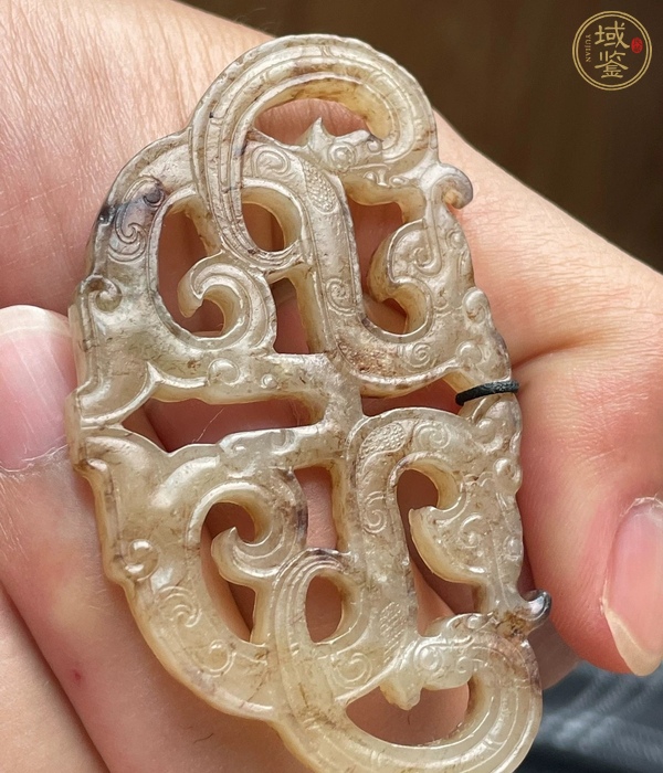 古玩玉器提油仿戰(zhàn)國(guó)“龍鳳玉佩”真品鑒賞圖