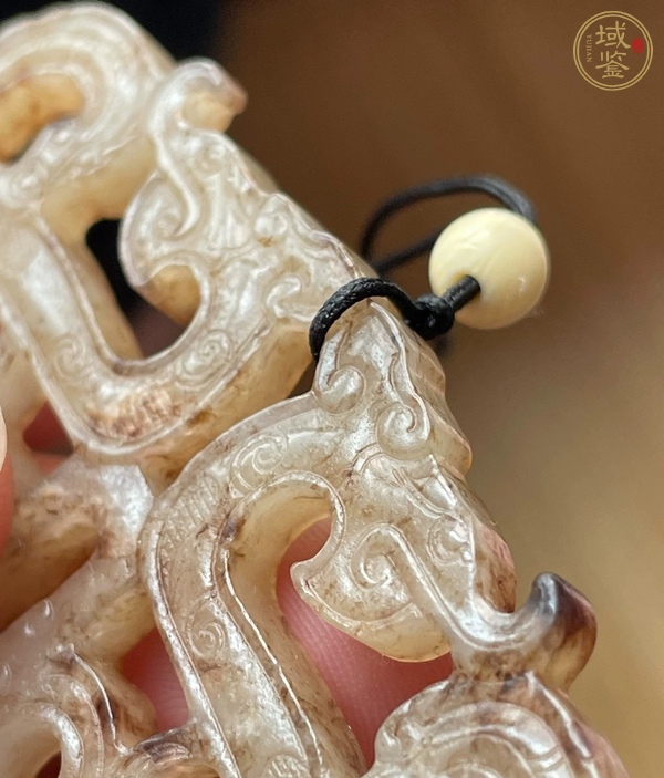 古玩玉器提油仿戰(zhàn)國(guó)“龍鳳玉佩”真品鑒賞圖