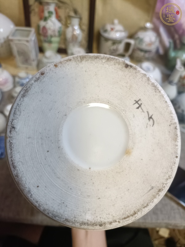 古玩陶瓷油粉彩人物故事紋帽筒真品鑒賞圖