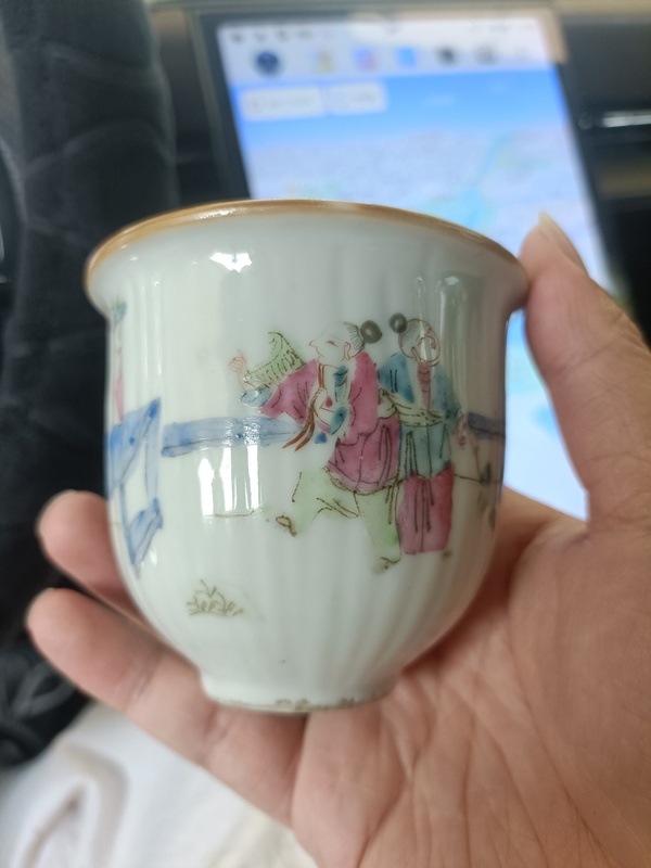 古玩陶瓷晚清粉彩人物故事紋茶杯拍賣,當(dāng)前價(jià)格3888元