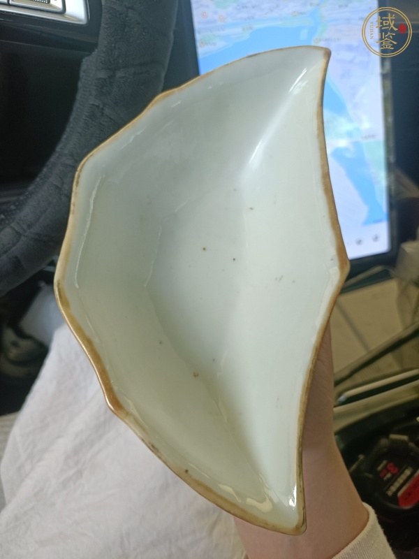 古玩陶瓷粉彩福壽紋蝠形盤真品鑒賞圖