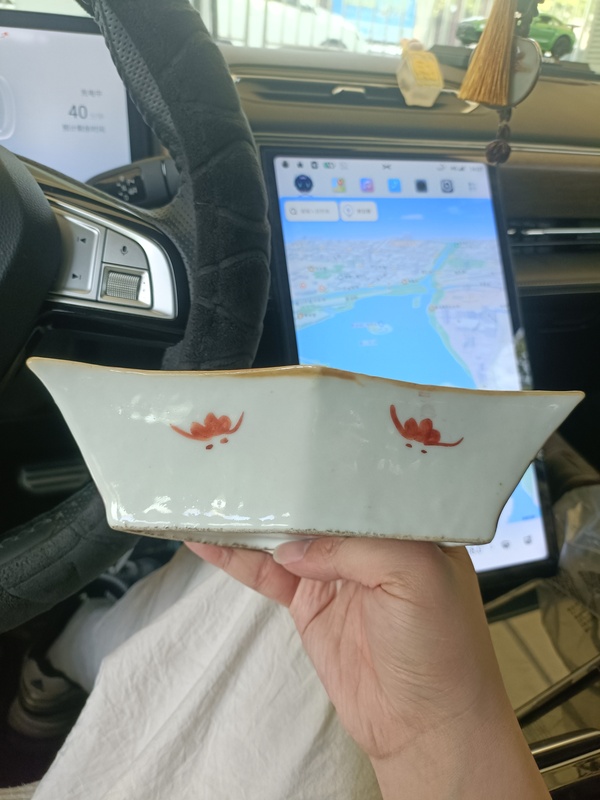 古玩陶瓷晚清粉彩福壽紋蝠形盤拍賣，當(dāng)前價格3888元