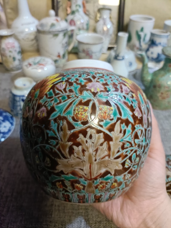 古玩陶瓷民國(guó)粉彩花卉紋蓋罐拍賣，當(dāng)前價(jià)格2888元