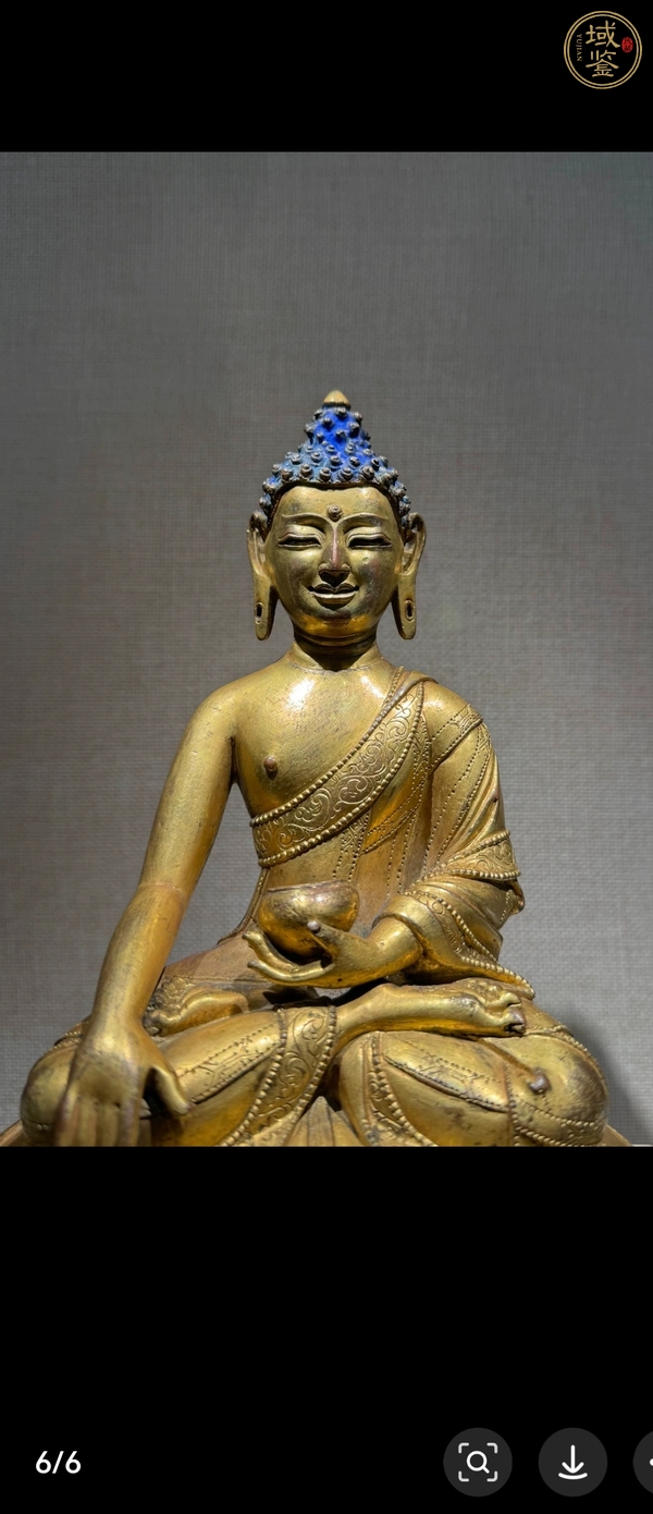 古玩銅器釋加牟尼真品鑒賞圖