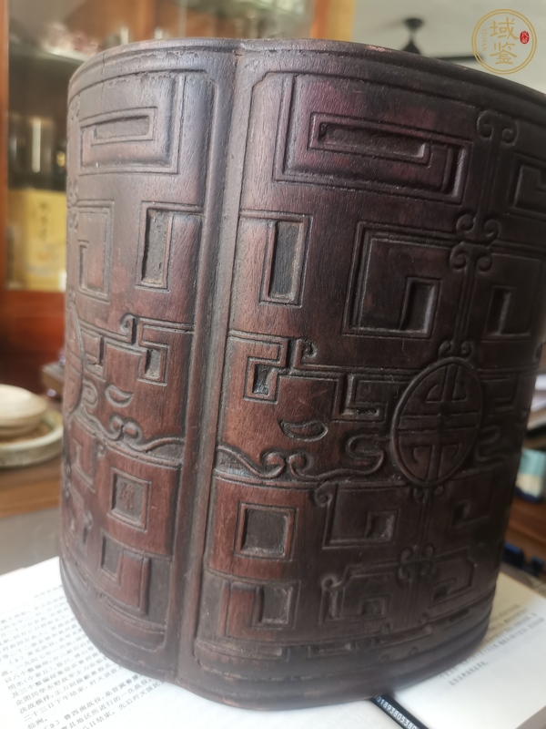 古玩雜項(xiàng)木筆筒真品鑒賞圖