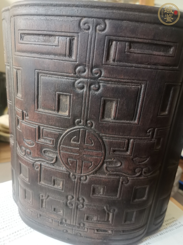 古玩木筆筒真品鑒賞圖