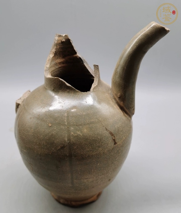 古玩陶瓷越窯青瓷執壺真品鑒賞圖