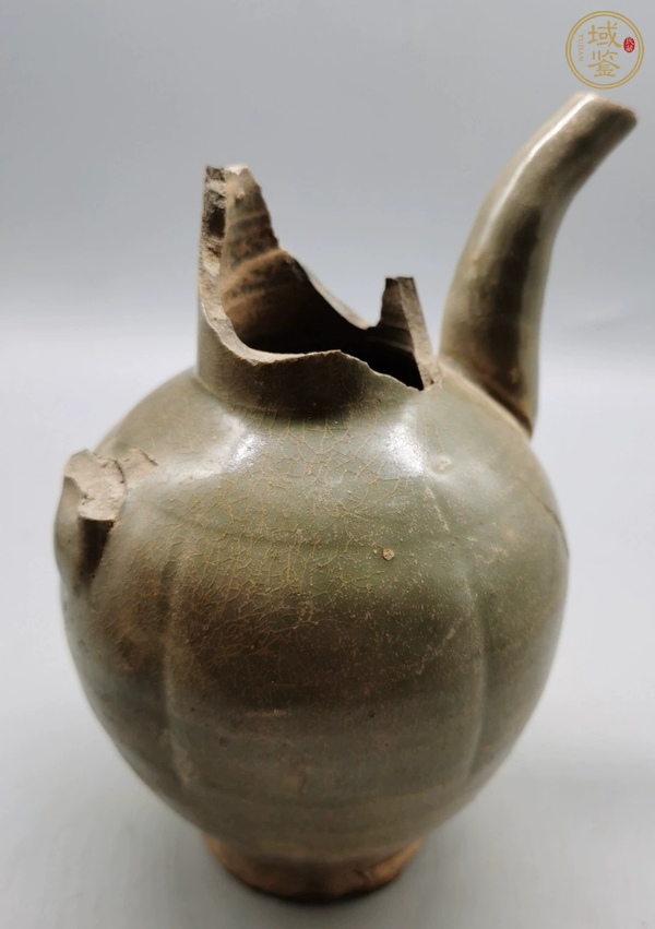 古玩陶瓷越窯青瓷執壺真品鑒賞圖
