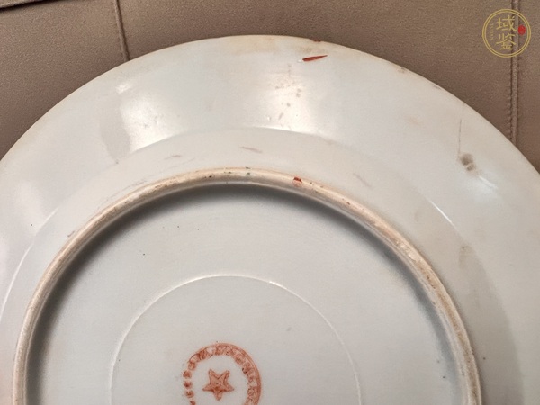古玩陶瓷廣彩花卉紋盤真品鑒賞圖